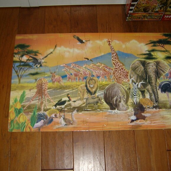 Melissa & Doug Safari Floor Puzzle, 100 pc. COMPLETE, VGUC - Picture 3 of 4